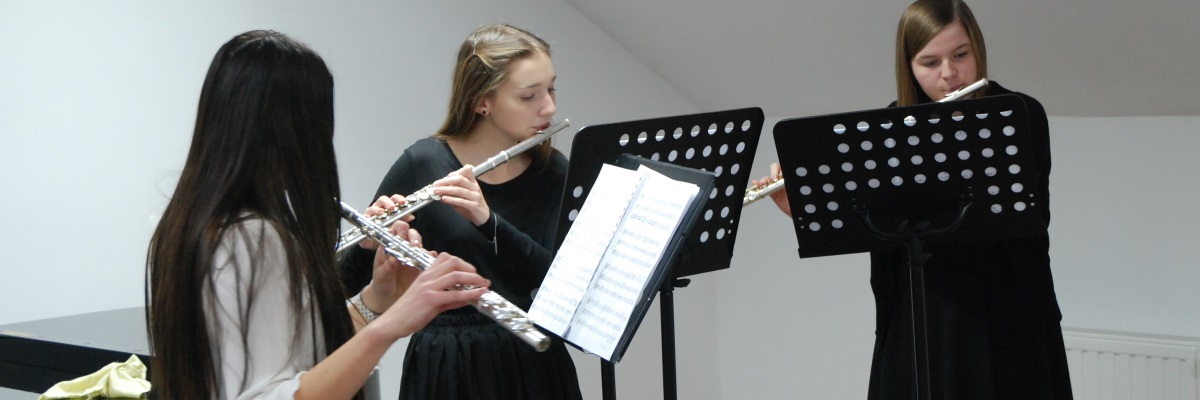 Koncert uczniów z klasy fletu