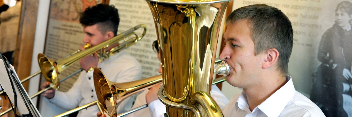 Trio instrumentów dętych blaszanych w Muzeum Marii Konopnickiej