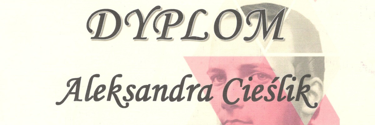 Stanisław Moniuszko - udział uczniów w konkursach, wyróżnienie Aleksandry Cieślik
