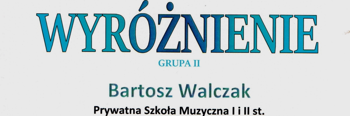 Wyróżnienie dla Bartosza Walczaka 